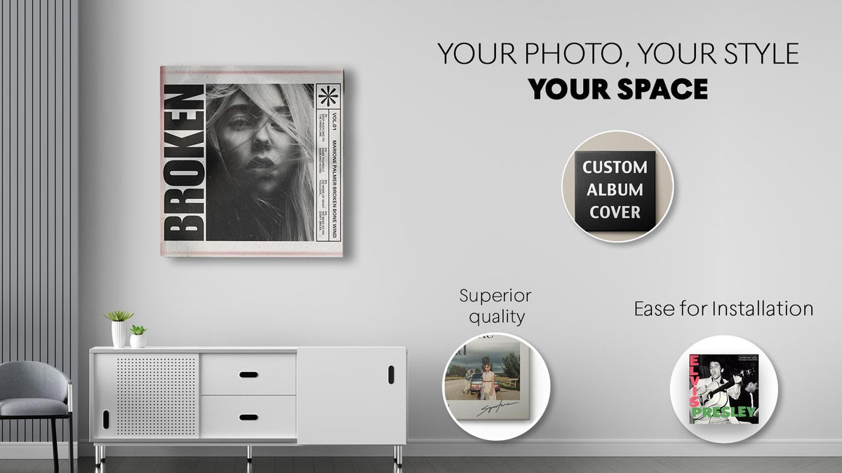 Custom album cover canvas art
