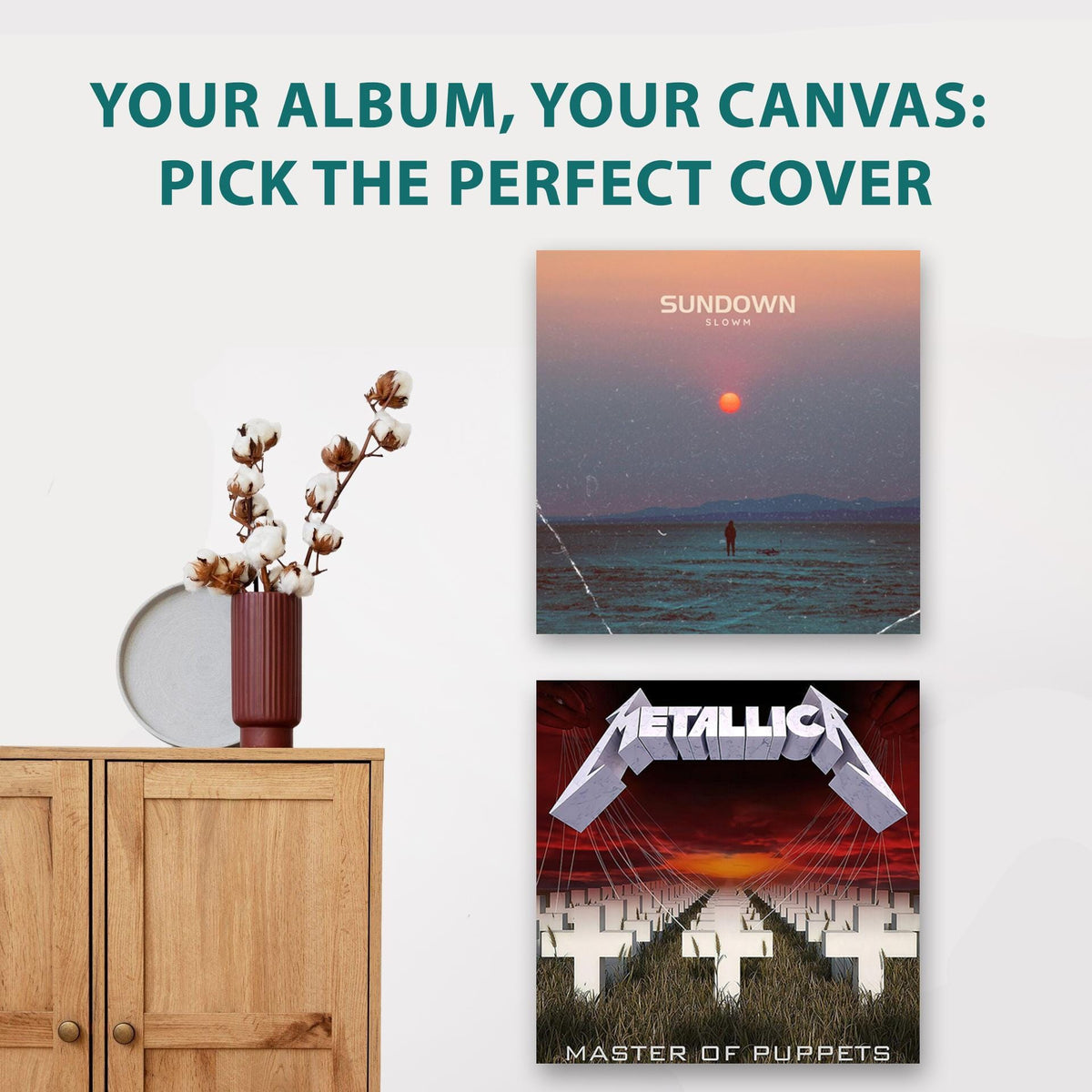 Custom album cover canvas art