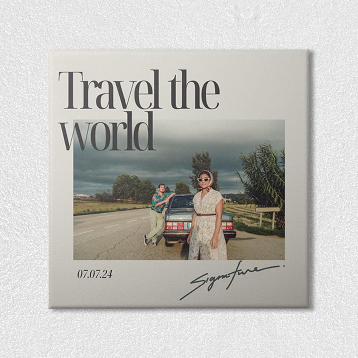 Custom album cover canvas art
