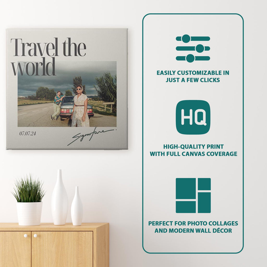Custom album cover canvas art