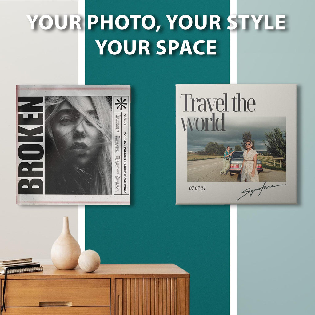 Custom album cover canvas art